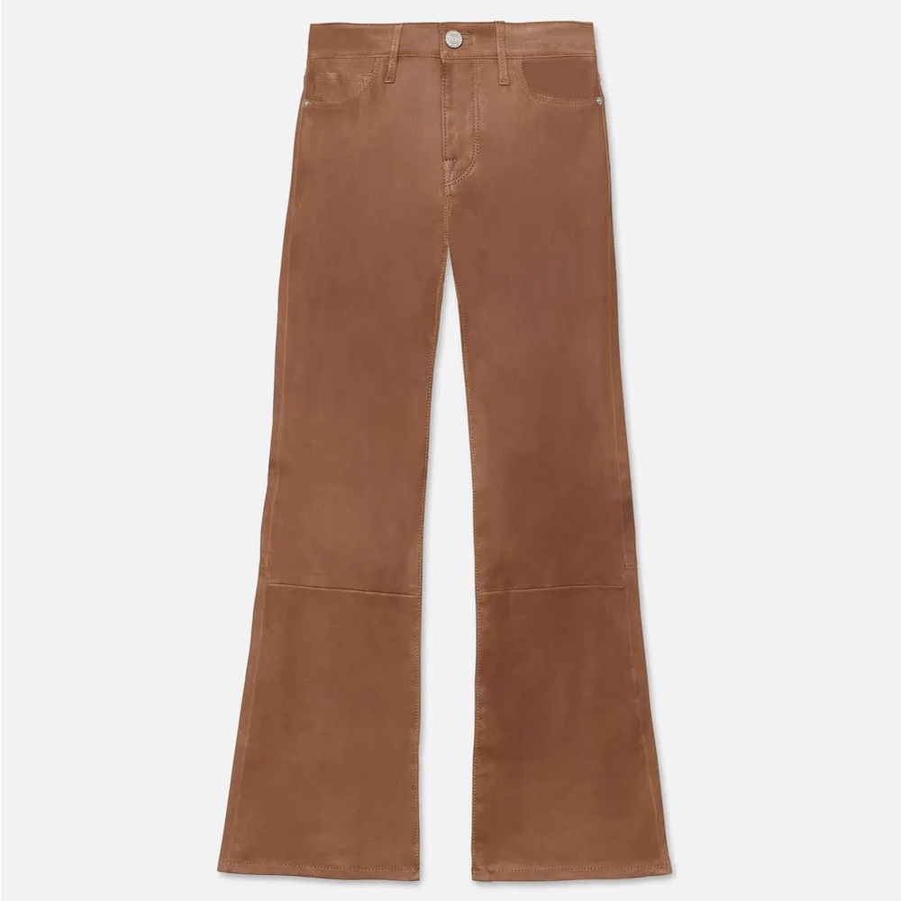 Frame tobacco Leather Crop Mini Boot size 27